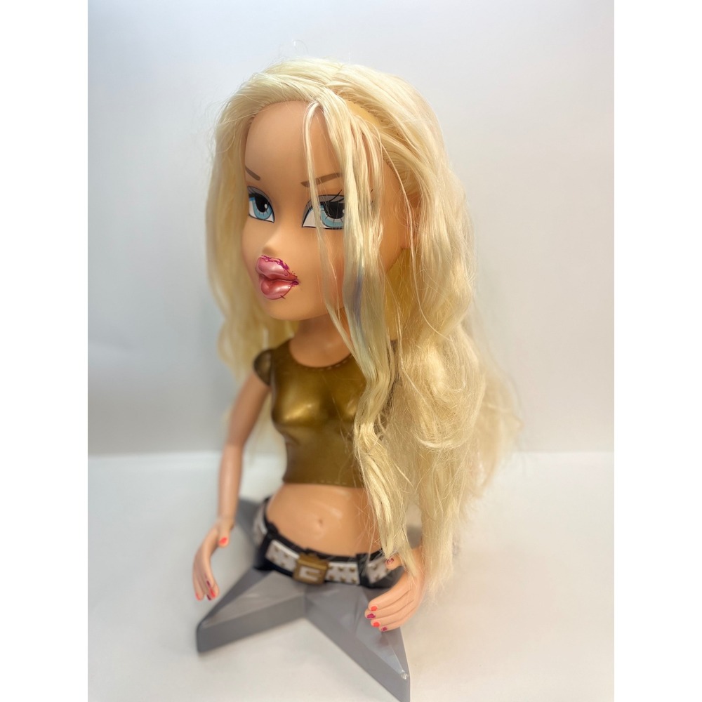 bratz magic hair funky fashion makeover head cloe 1st edition gold top blonde 07